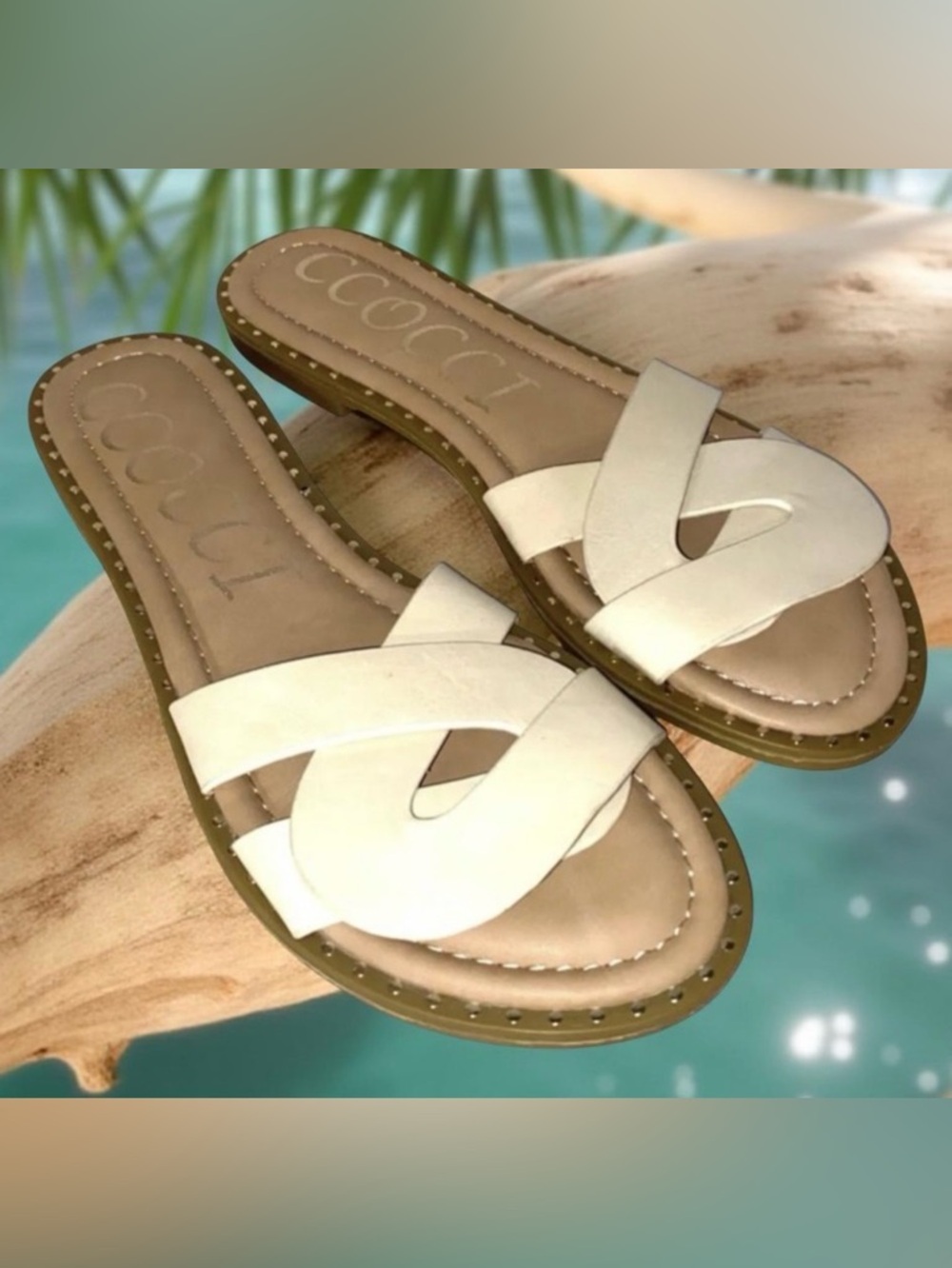 CCOCCI Sugar Women’s Slide Flat Sandals 8.5 Beach Bohemian Boho Lightweight